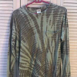 Green Tie dye Victoria Secret Pink Long Sleeve T shirt